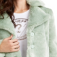 Casaco Guess Feminino Minted Faux Fur Verde Tamanho -M