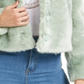 Casaco Guess Feminino Minted Faux Fur Verde Tamanho -M