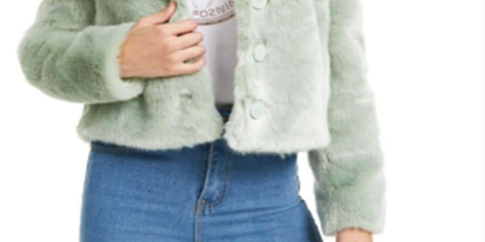 Casaco Guess Feminino Minted Faux Fur Verde Tamanho -M