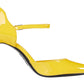Calvin Klein Roya Couro Envernizado Salto Social Feminino Amarelo Tamanho 6 M