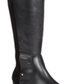 Botas femininas Material Girl Webby Mixed Media acima do joelho, pretas, tamanho 5 M