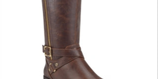 Guess Women's Haydin Faux Leather Riding Boots Brown Size 6 MW