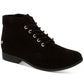 Botas femininas Charter Club Crissie com cadarço, pretas, tamanho 5,5 M
