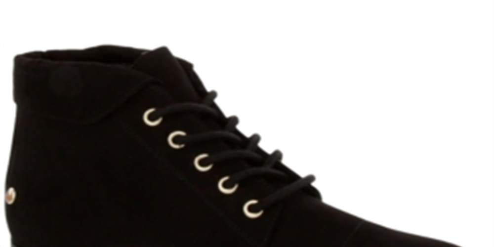 Botas femininas Charter Club Crissie com cadarço, pretas, tamanho 5,5 M