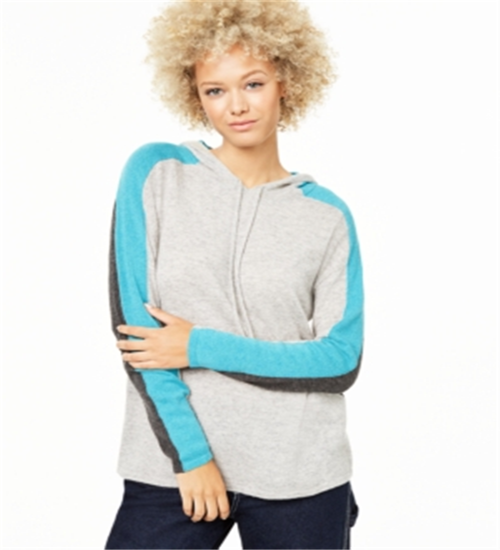 Blusa feminina de manga comprida com blocos de cores Charter Club, tamanho X-S