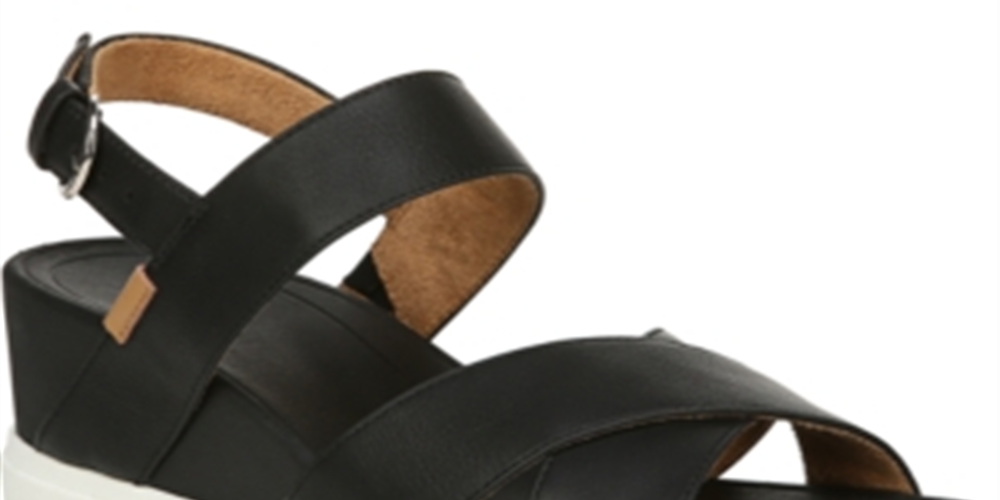 Sandálias e chinelos Dr. Scholl's Scenario femininos, pretos, tamanho 6