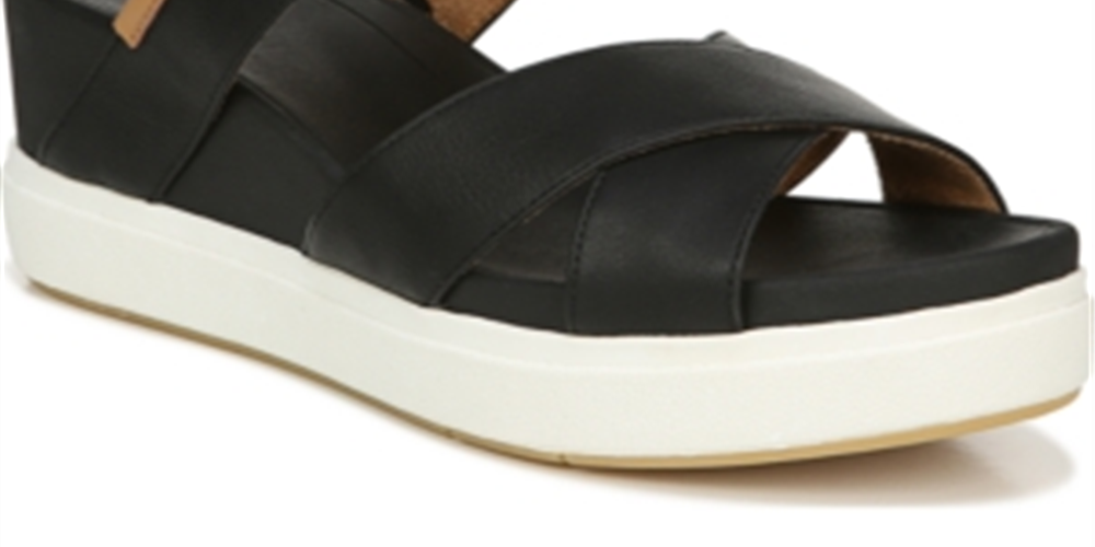 Sandálias e chinelos Dr. Scholl's Scenario femininos, pretos, tamanho 6