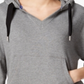 Calvin Klein Moletom com capuz feminino com manga relaxada e logotipo - Cinza, tamanho G