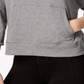 Calvin Klein Moletom com capuz feminino com manga relaxada e logotipo - Cinza, tamanho G