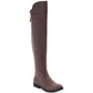 Botas de montaria femininas Hayley Faux Suede com zíper, estilo &amp; Co, marrom, tamanho 6,5 M