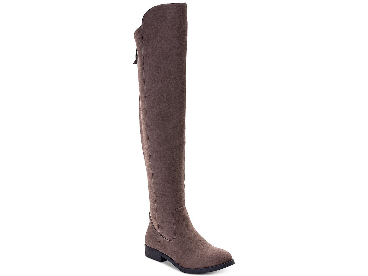 Botas de montaria femininas Hayley Faux Suede com zíper, estilo &amp; Co, marrom, tamanho 6,5 M