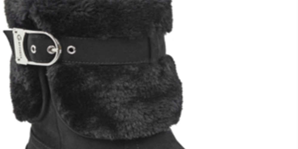 Botas femininas Guess Aussie para clima frio, pretas, tamanho 10 M