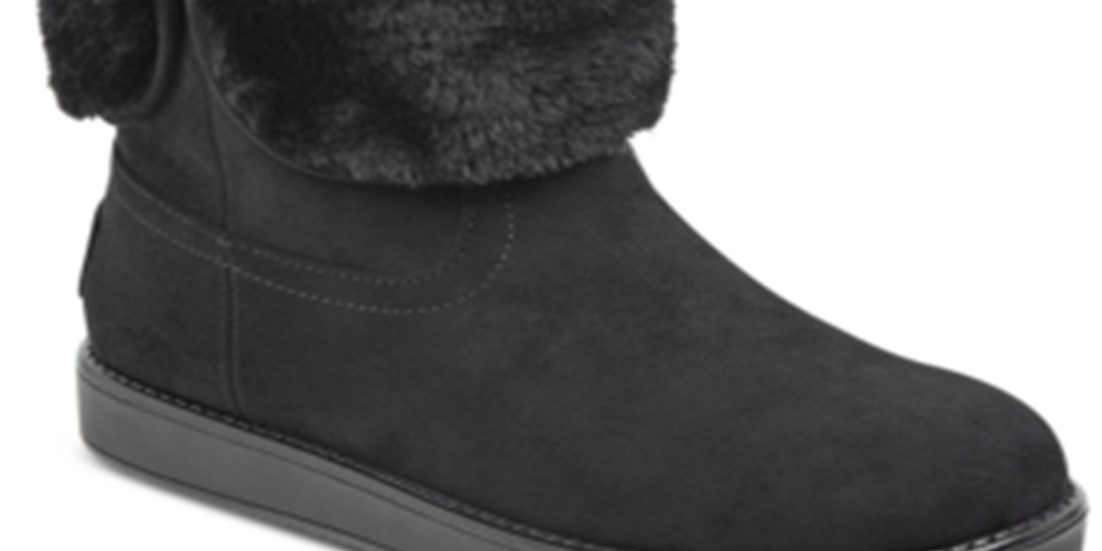 Botas femininas Guess Aussie para clima frio, pretas, tamanho 10 M