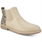 Botas Chelsea Femininas Maggie Fabric com Biqueira Fechada e Cano Curto, Brancas, Tamanho 6 M