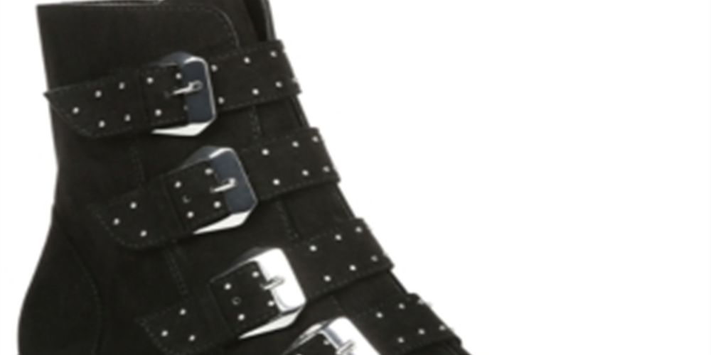 Botas femininas Bar III Margo com tachas, pretas, tamanho 9 M