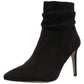Botas femininas XoXo Taniah bico fino na altura do tornozelo, pretas, tamanho 8,5