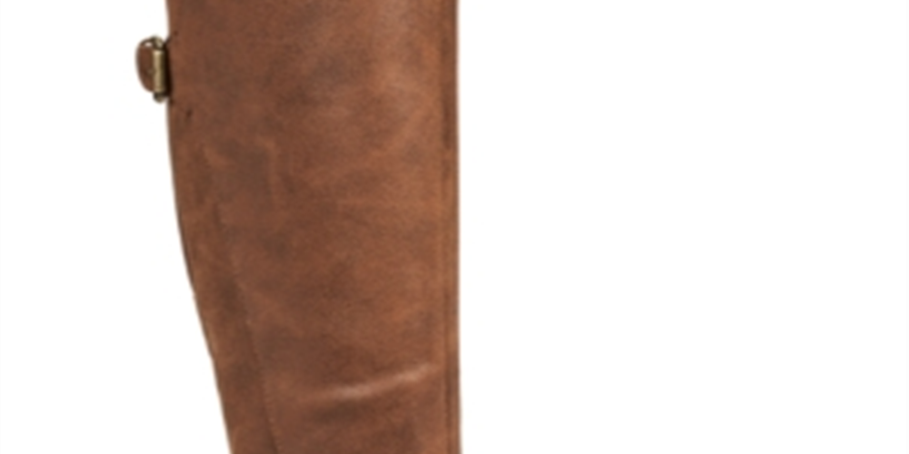 Botas de montaria altas Baretraps Alysha de couro sintético femininas, marrom, tamanho 5 M