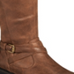 Botas de montaria altas Baretraps Alysha de couro sintético femininas, marrom, tamanho 5 M