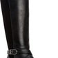 Botas femininas Giani Bernini com salto alto e zíper, bico redondo e fivela, tamanho 5,5 M