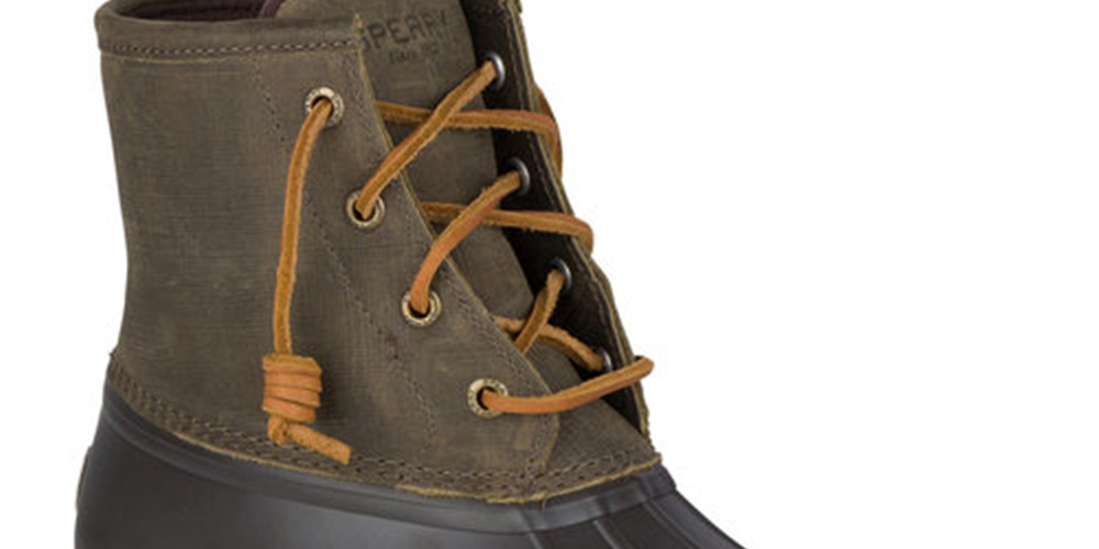 Bota Sperry para água salgada feminina, marrom, tamanho 6,5 M