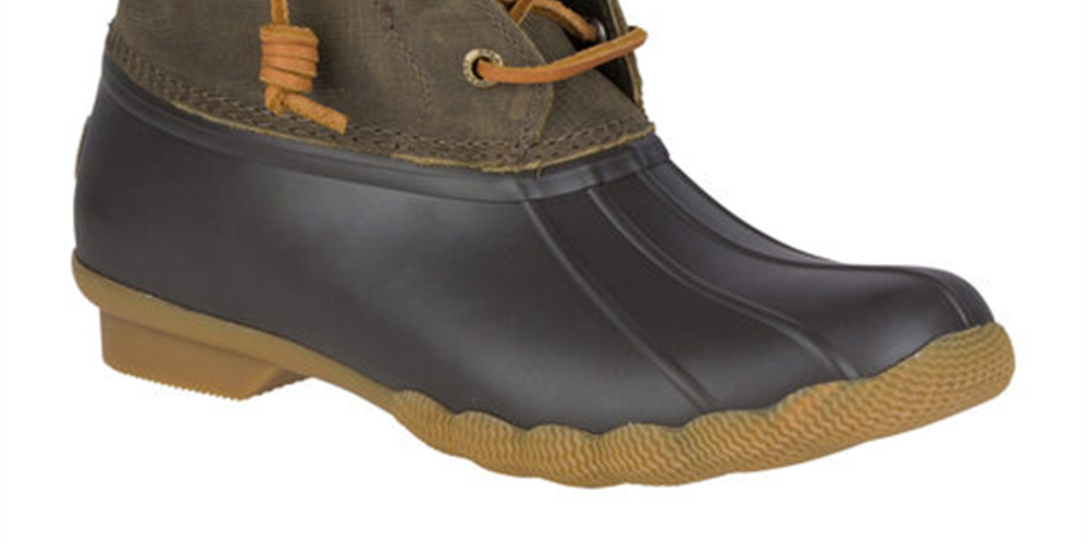 Bota Sperry para água salgada feminina, marrom, tamanho 6,5 M