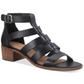 Sandálias femininas American Rag Sonia Suede Peep Toe casuais com tira no tornozelo, pretas, tamanho 7,5 M