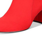 Botas femininas INC International Concepts Floriann Fabric com bico amendoado e cano curto, tamanho 5,5 M, vermelhas