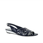 Sandálias femininas Easy Street Clear Celebrate Slingback Sandália Azul Tamanho 6