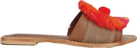 Sandália feminina Kenneth Cole New York Orton Slide Laranja Tamanho 7,5 M