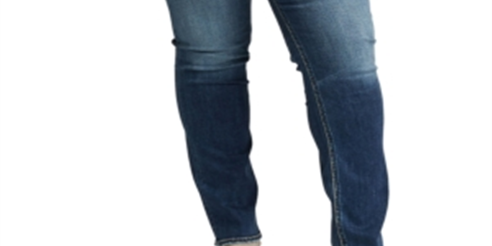 Calça jeans feminina Suki reta, azul, tamanho 16x30, da Silver Jeans Co.