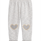 Calça jogger infantil com estampa de coração First Impressions para meninas, cinza, tamanho 3T