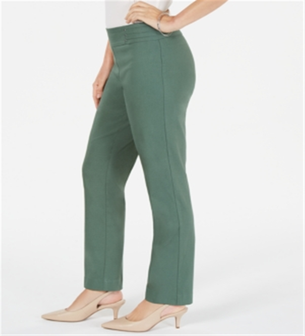 Calça feminina JM Collection para trabalho, verde, tamanho pequeno