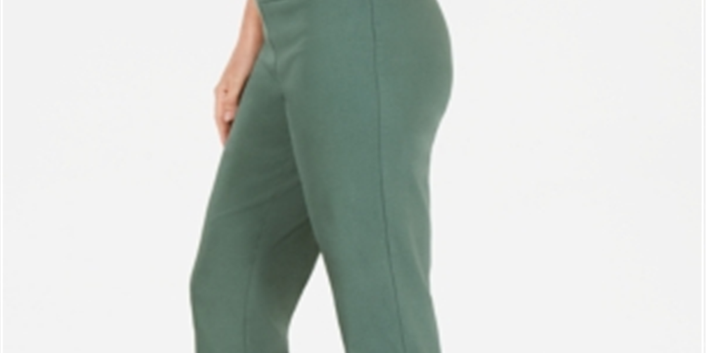 Calça feminina JM Collection para trabalho, verde, tamanho pequeno