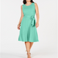 Vestido midi feminino Charter Club com amarração na cintura, verde, tamanho GG