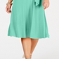 Vestido midi feminino Charter Club com amarração na cintura, verde, tamanho GG