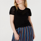 Blusa feminina com estampa de zebra e estampa de zebra da INC International Concepts, preta, tamanho pequeno médio