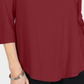 JM Collection Top feminino com ombros descobertos, vermelho, tamanho XX-G