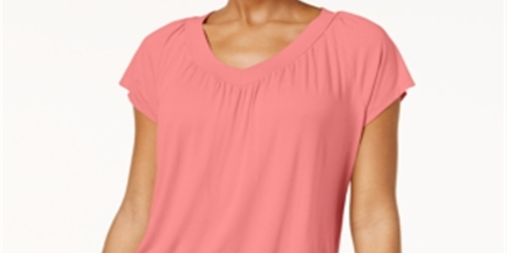 Top feminino com bainha listrada JM Collection, amarelo, tamanho pequeno, médio