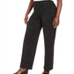Calça feminina texturizada metálica JM Collection, preta, tamanho X-S