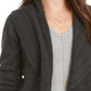Cardigan Pointelle Feminino Style &amp; Co Cinza Tamanho X-S