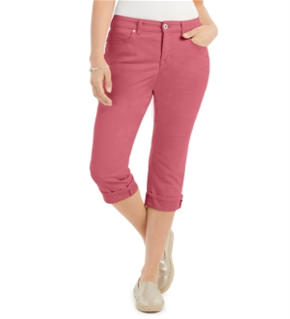 Calça Capri Curvy Rosa Style &amp; Co Tamanho 6
