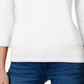 Camiseta feminina Charter Club de algodão Pima, branca, tamanho PSM