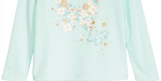 Camiseta infantil feminina com estampa de borboleta e flor, da Epic Threads, azul, tamanho 4T