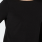 Blusa de crepe feminina Charter Club com manga amarrada, preta, tamanho pequeno