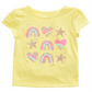 Camiseta infantil Epic Threads com estampa de arco-íris e estrelas, tamanho 6X, amarela