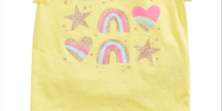Epic Threads Little Girl's Rainbows Hearts & Stars T-Shirt  Yellow Size 6X