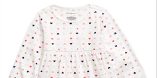 First Impressions Toddler Girl's Heart Print Cotton Tunic White Size 2T