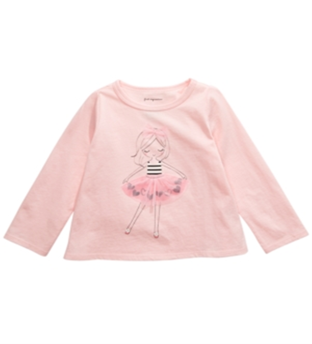 Camiseta infantil First Impressions para meninas, tutu, rosa, tamanho 4T
