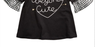 First Impressions Toddler Girl's Cotton Beyond Cute Top Black Size 3T