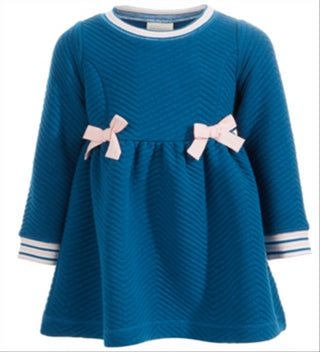 First Impressions Baby Girl's Quilted Dress Blue Size 6-9Months
